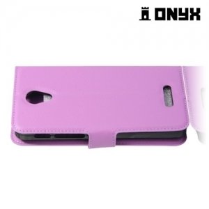Чехол книжка для Alcatel POP 4 Plus - Фиолетовый