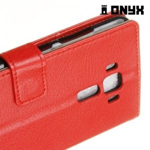 Чехол книжка для Asus ZenFone 3 Laser ZC551KL  - Красный