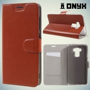 Чехол книжка для Asus ZenFone 3 Max ZC553KL - Коричневый