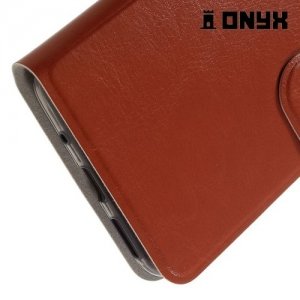 Чехол книжка для Asus ZenFone 3 Max ZC553KL - Коричневый