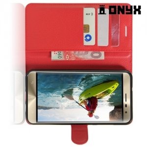 Чехол флип книжка для Asus Zenfone 3 ZE520KL - Красный