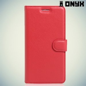 Чехол флип книжка для Asus Zenfone 3 ZE520KL - Красный