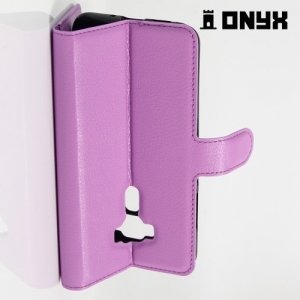 Чехол книжка для Asus Zenfone 3 ZE552KL - Фиолетовый