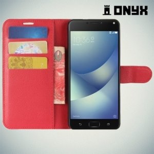 Чехол книжка для Asus Zenfone 4 Max ZC520KL - Красный