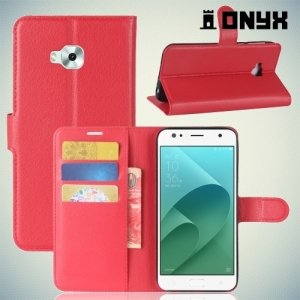 Чехол книжка для Asus Zenfone 4 Selfie ZD553KL / Live ZB553KL - Красный