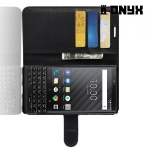 Чехол книжка для BlackBerry Key2 - Черный