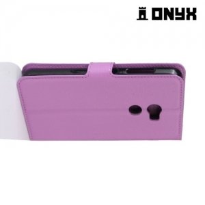 Чехол книжка для HTC One X10 - Фиолетовый