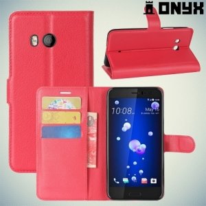 Чехол книжка для HTC U11 - Красный