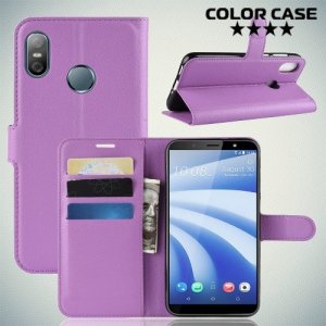Чехол книжка для HTC U12 Life - Фиолетовый