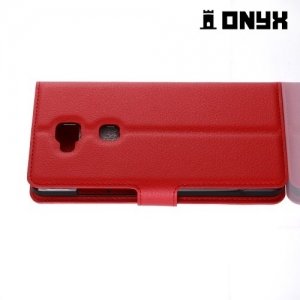 Чехол книжка для Huawei Honor 5X - Красный