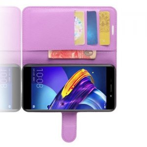 Чехол книжка для Huawei Honor 6C Pro - Фиолетовый
