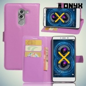 Чехол книжка для Huawei Honor 6x - Фиолетовый