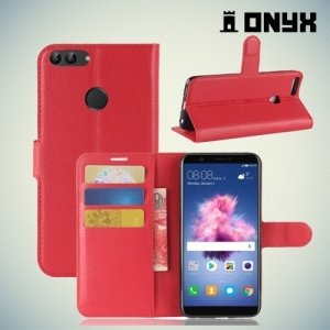 Чехол книжка для Huawei P Smart - Красный