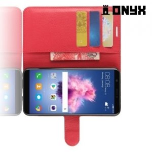Чехол книжка для Huawei P Smart - Красный