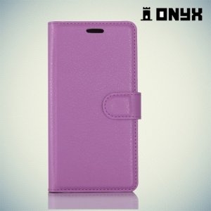 Чехол книжка для Huawei P10 - Фиолетовый