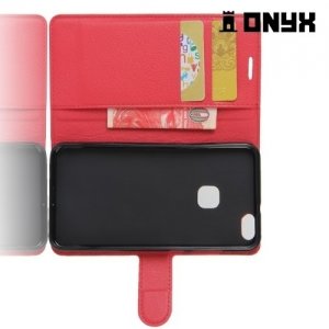 Чехол книжка для Huawei P10 Lite - Красный