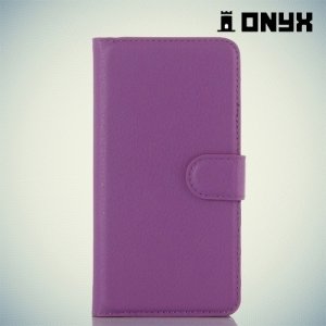 Чехол книжка для Huawei ShotX - Фиолетовый