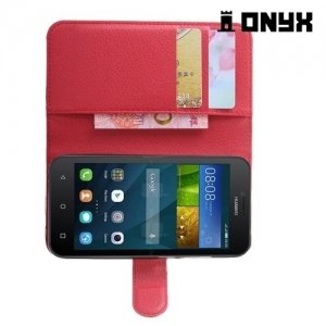 Чехол книжка для Huawei Y5 - Красный