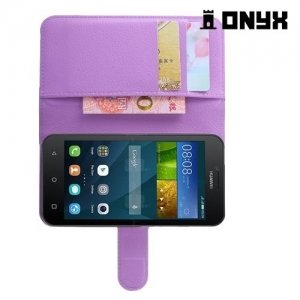 Чехол книжка для Huawei Y5 - Фиолетовый