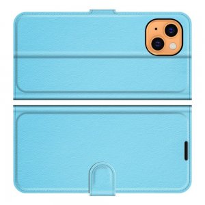 Чехол книжка для iPhone 13 mini отделения для карт и подставка Синий