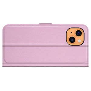 Чехол книжка для iPhone 13 mini отделения для карт и подставка Светло Розовый