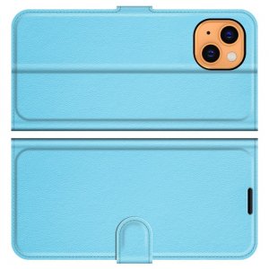 Чехол книжка для iPhone 13 отделения для карт и подставка Синий