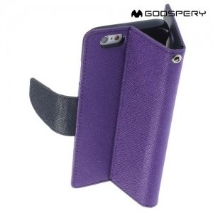 Чехол книжка для iPhone 6S / 6 Mercury Goospery - Фиолетовый