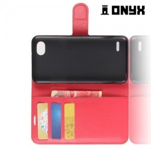 Чехол книжка для LG Q6 M700AN / Q6a M700 - Красный