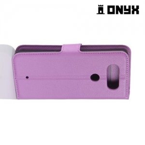 Чехол книжка для LG Q8 - Фиолетовый