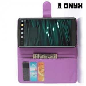 Чехол книжка для LG V10 - Фиолетовый