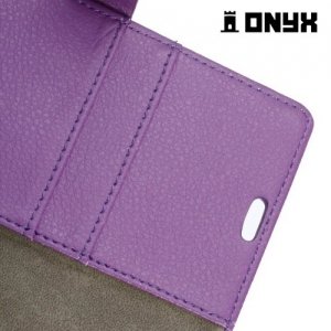 Чехол книжка для Meizu M3 Max - Фиолетовый