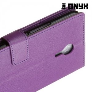 Чехол книжка для Meizu M3 Max - Фиолетовый