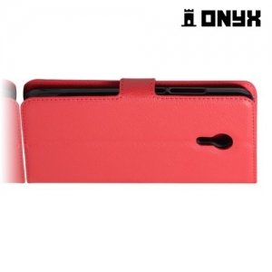 Чехол книжка для Meizu M3 Note - Красный