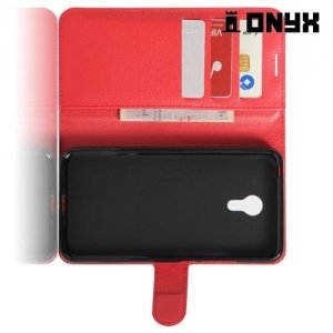 Чехол книжка для Meizu M3 Note - Красный