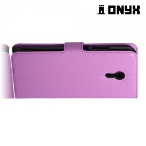 Чехол книжка для Meizu M3 Note - Фиолетовый