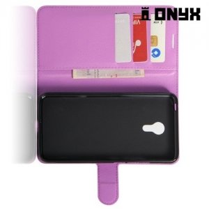 Чехол книжка для Meizu M3 Note - Фиолетовый
