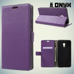 Чехол книжка для Meizu m5 - Фиолетовый