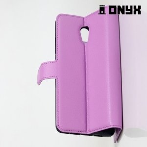 Чехол книжка для Meizu M5 Note - Фиолетовый