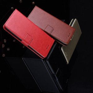Чехол книжка для Meizu Note 9 с магнитом и отделением для карты - Красный