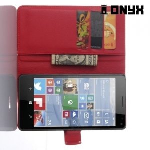 Чехол книжка для Microsoft Lumia 950 XL - Красный
