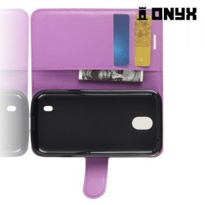 Чехол книжка для Nokia 1 - Фиолетовый