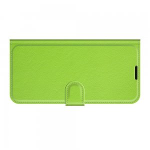 Чехол книжка для Nokia 1.4 отделения для карт и подставка Зеленый