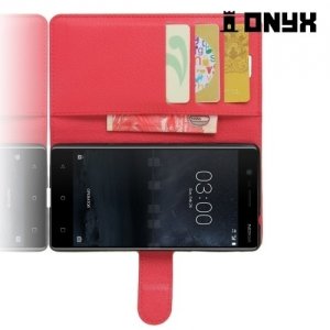 Чехол книжка для Nokia 3 - Красный