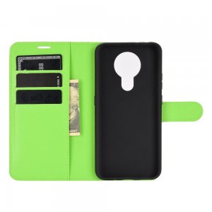 Чехол книжка для Nokia 3.4 отделения для карт и подставка Зеленый