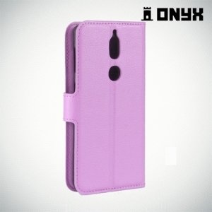 Чехол книжка для Nokia 7 - Фиолетовый