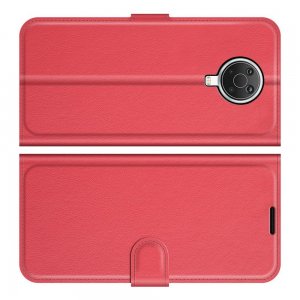 Чехол книжка для Nokia G10 / Nokia G20 отделения для карт и подставка Красный