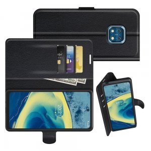 Чехол книжка для Nokia XR20 отделения для карт и подставка Черный