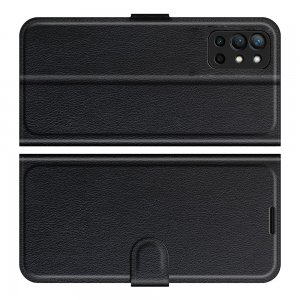 Чехол книжка для OnePlus 9R отделения для карт и подставка Черный