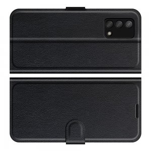 Чехол книжка для Oppo A74 отделения для карт и подставка Черный