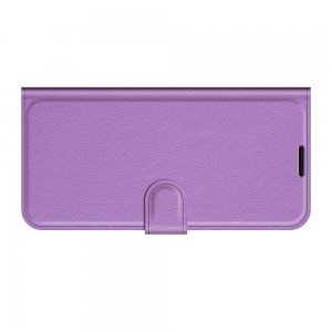 Чехол книжка для Oppo A74 отделения для карт и подставка Фиолетовый